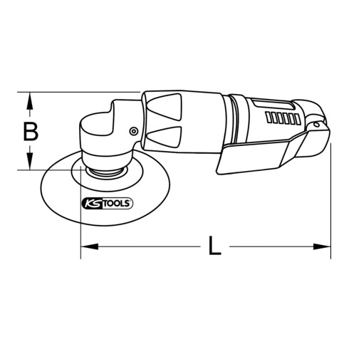 KS Tools 1/4" SlimPOWER Mini-Druckluft-Polierer