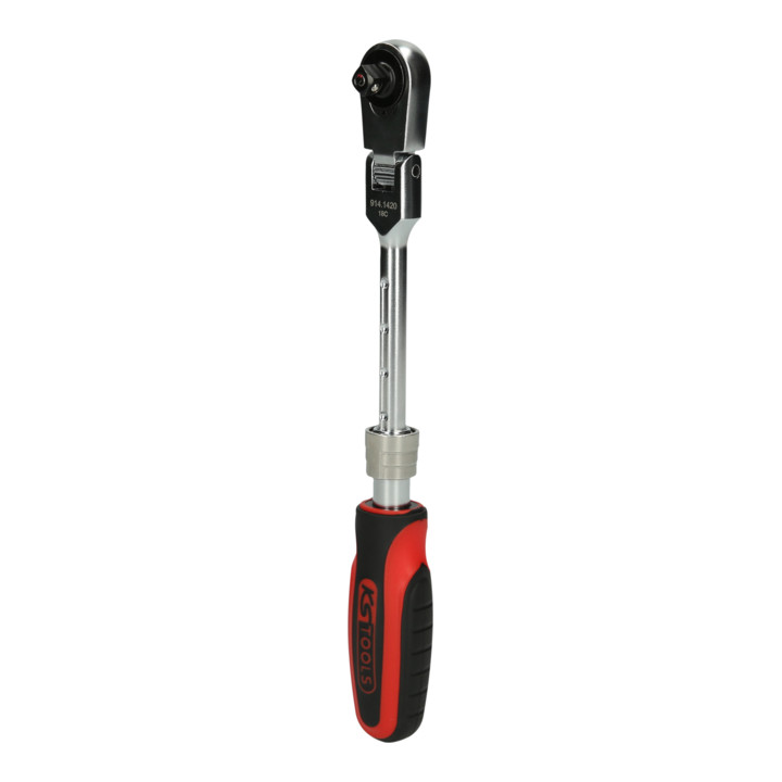 KS Tools 1/4" Slimpower telescopische joint omkeerbare ratel, 72 tand