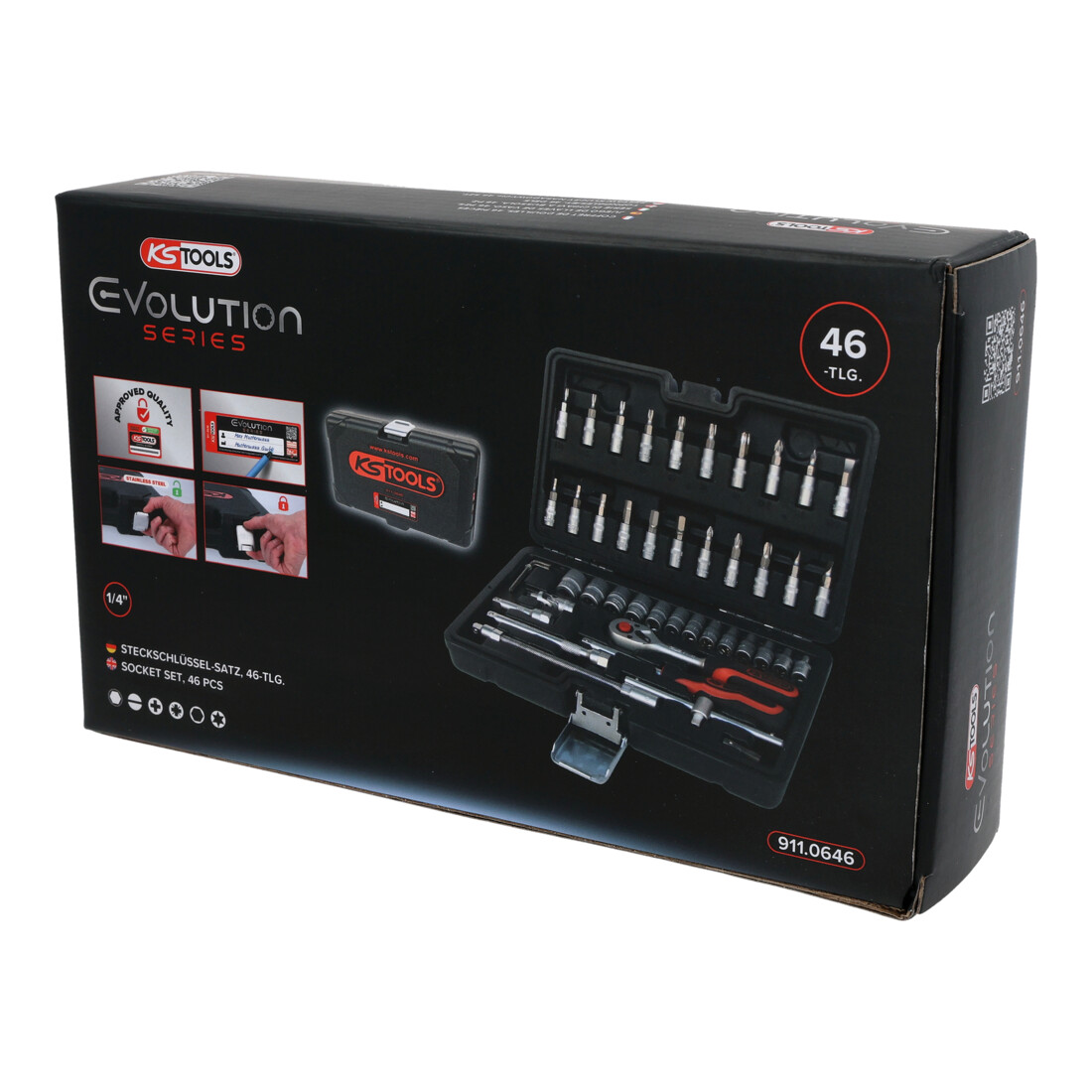 KS Tools 1/4" Steckschlüssel-Satz, 46-teilig