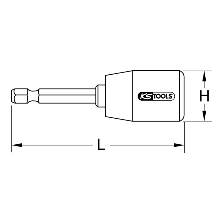 KS Tools 1/4" stokschroevendraaier, magnetisch, M10