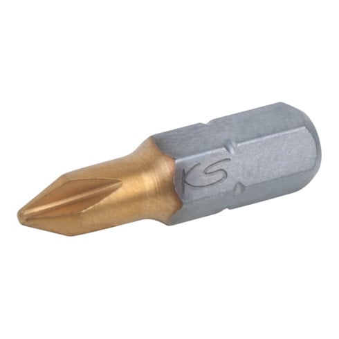 KS Tools 1/4" TiN Bit, 25mm, PH1, 5er Pack