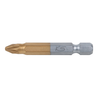 KS Tools 1/4" TiN bit, 50mm, PZ2, set van 5