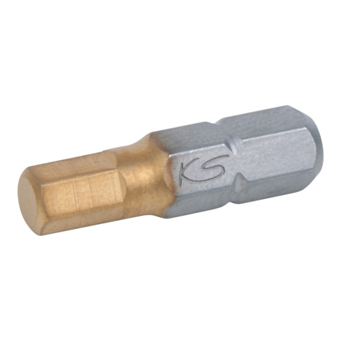 KS Tools 1/4" TIN Bit Innensechskant, 25mm, 3mm, 5er Pack