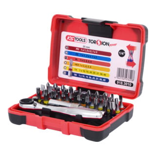 KS Tools 1/4" TORSIONkrachtbit Box, 32 stuks.