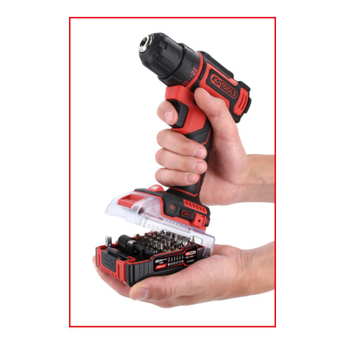 KS Tools 1/4" TORSIONpower Bit-Satz im eMONSTER-Akku-Design, 32-tlg