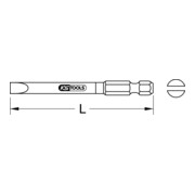 KS Tools 1/4" TORSIONpower Bit Schlitz, 75mm-3