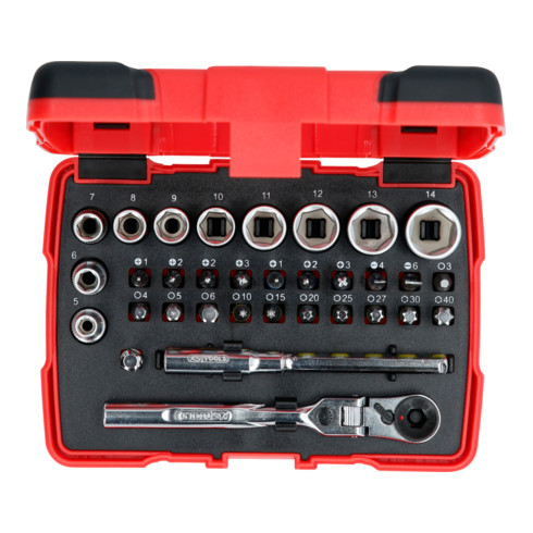 KS Tools 1/4" TORSIONpower bit socket box, 33 pcs
