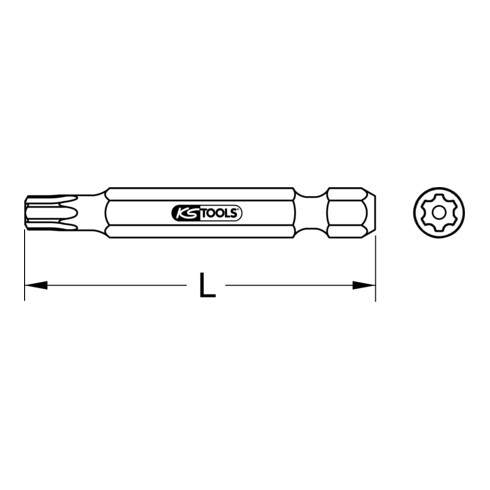 KS Tools 1/4" Torx PLUS bit, trou, 50mm, IPR30