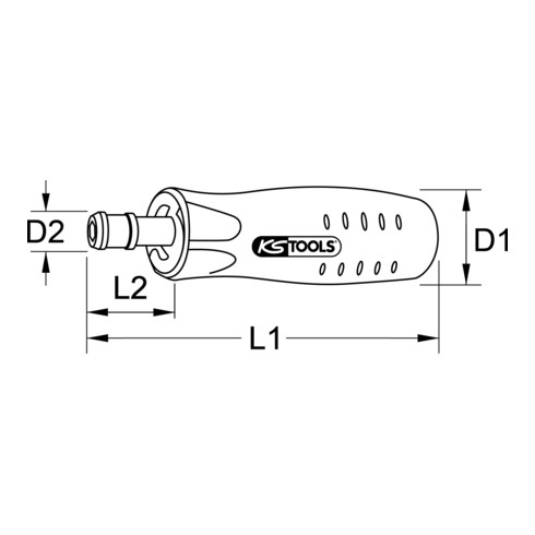 Tournevis dynamométrique KS Tools 1/4" fixe