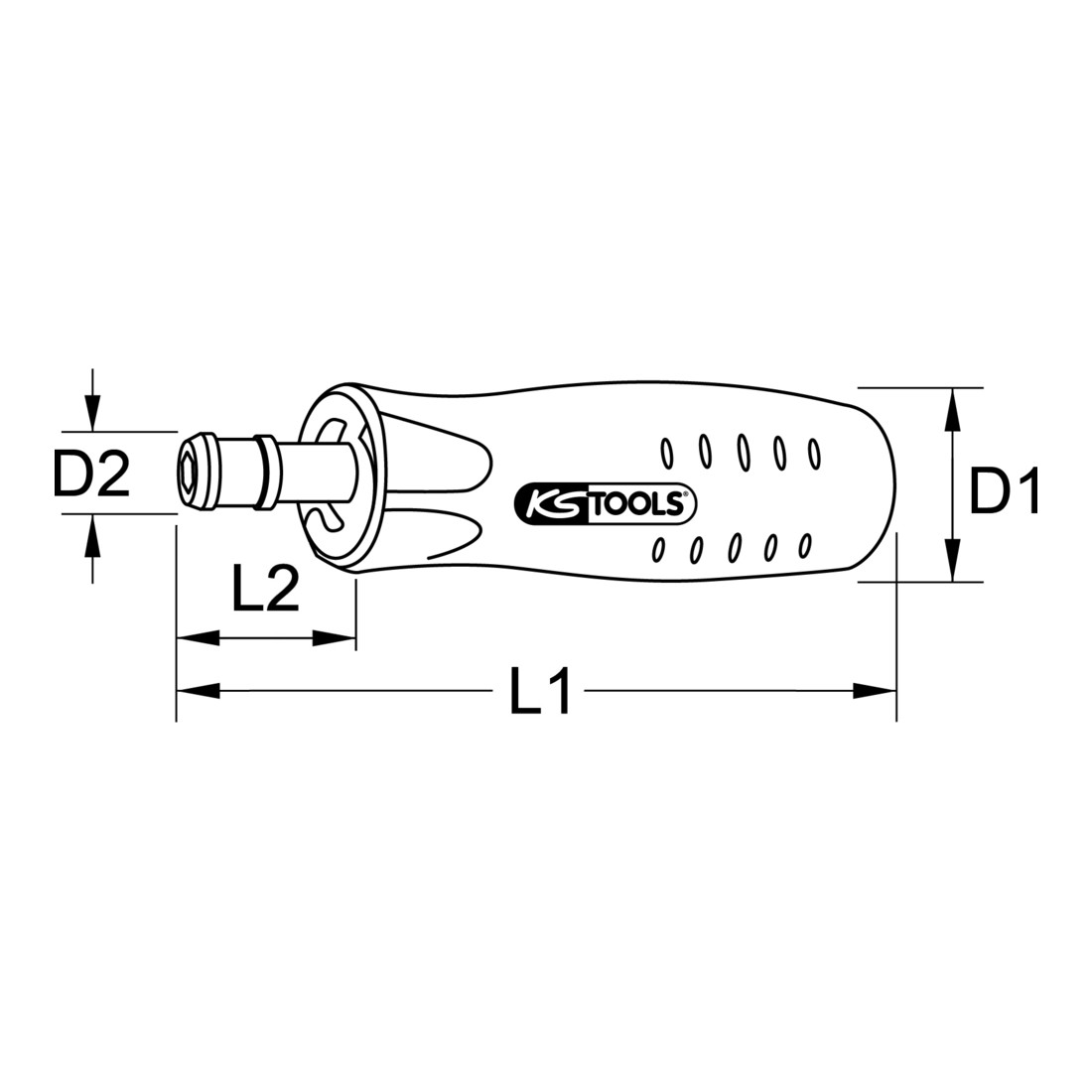 Tournevis dynamométrique KS Tools 1/4" fixe