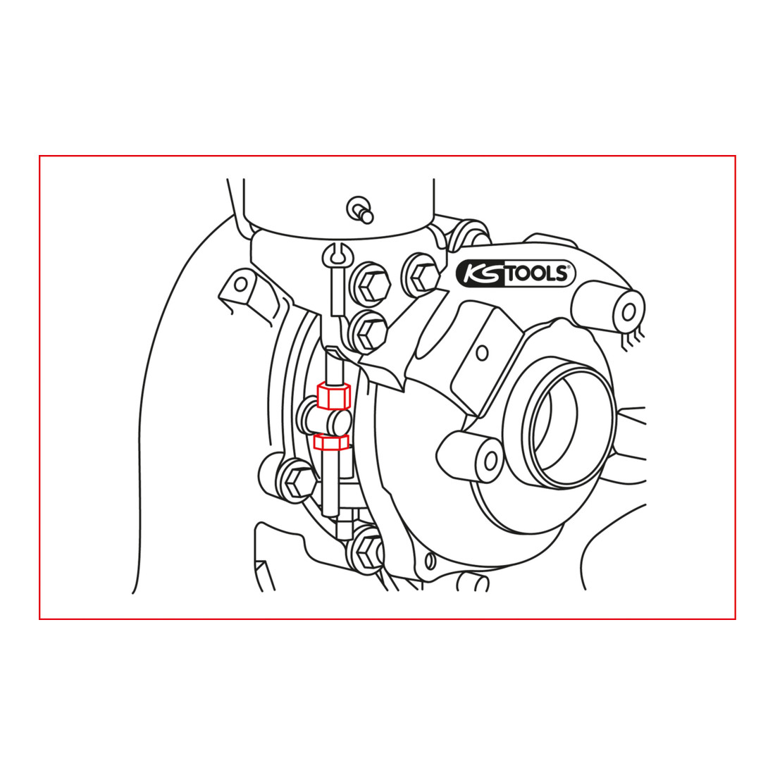KS Tools 1/4" turbocharger speciale inbussleutel voor VAG, 10 mm