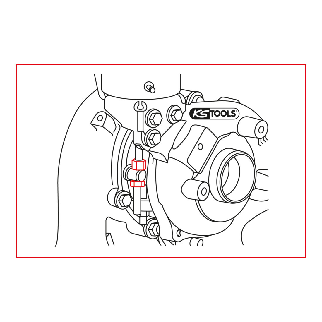 KS Tools 1/4" turbocharger speciale inbussleutel voor VAG, 10 mm