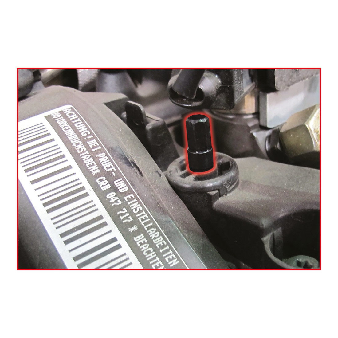 KS Tools 1/4" VAG olie service speciaal profiel bit voor kunststof olie afvoer schroeven