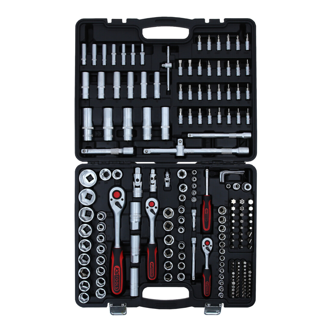 KS Tools 1/4 Zoll+3/8 Zoll+1/2 Zoll Steckschlüssel-Satz, 195-tlg.