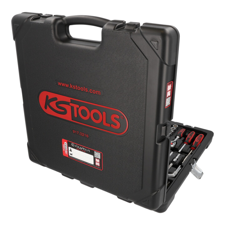 KS Tools 1/4 Zoll+3/8 Zoll+1/2 Zoll Steckschlüssel-Satz, 216-tlg.