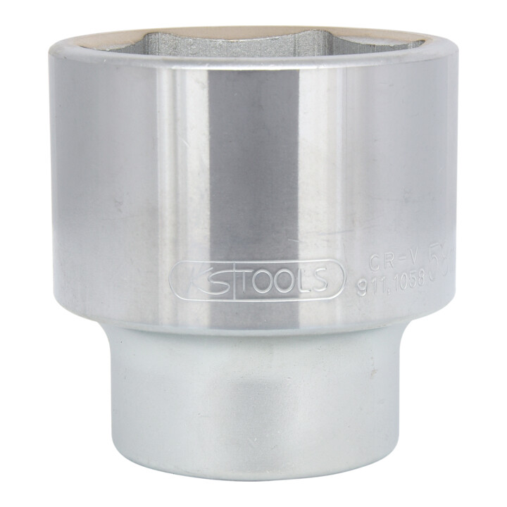 KS Tools 1" CLASSIC Sechskant-Stecknuss, kurz, 58mm