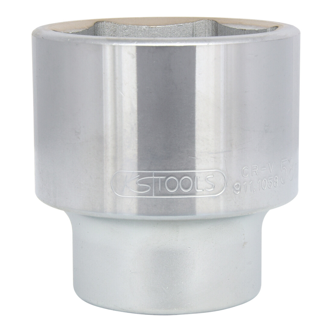 KS Tools 1" CLASSIC Sechskant-Stecknuss, kurz, 58mm