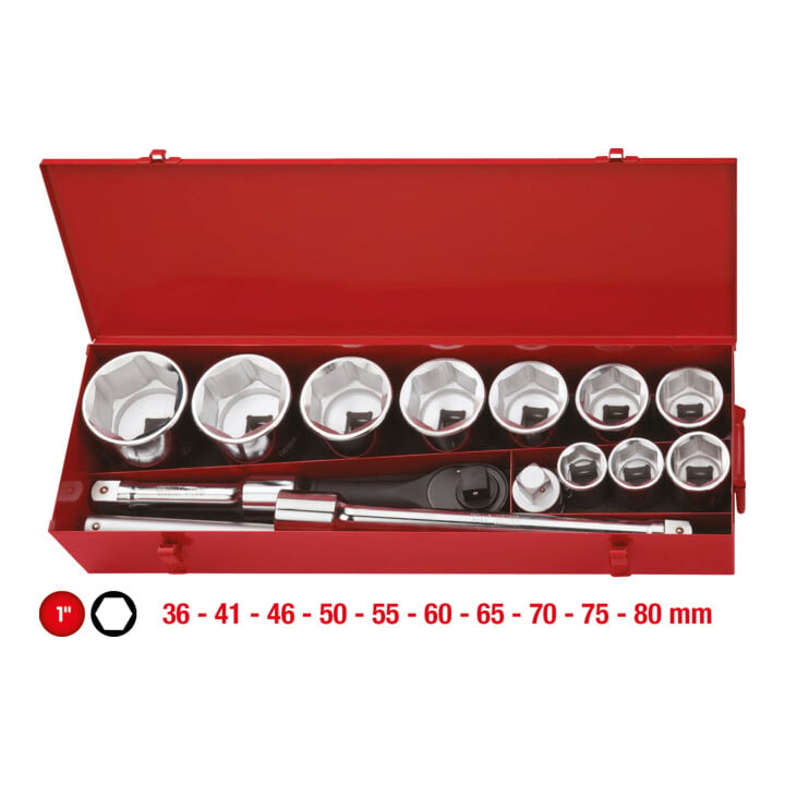 KS Tools 1" Coffret de douilles, 15 pcs.