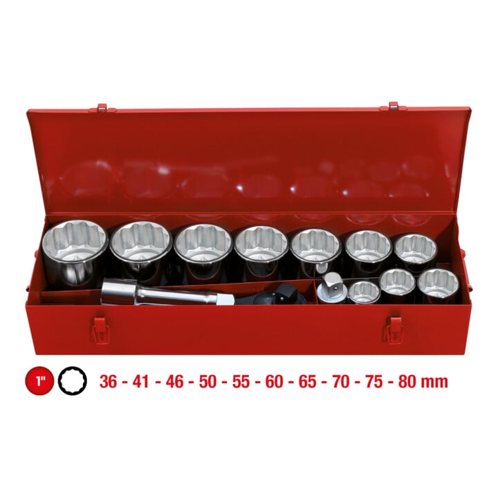 KS Tools 1" Coffret de douilles, 15 pcs.