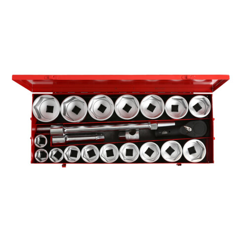 KS Tools 1" dopsleutelset, 22-delig zeskant