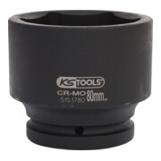 KS Tools 1" Douilles à chocs 6 pans, courtes, 80mm-2
