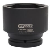 KS Tools 1" Douilles à chocs 6 pans, courtes, 80mm-4