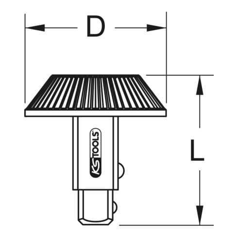 KS Tools 1" draaiknop verstelbare vierkante spindel