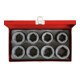 KS Tools 1" Jeu de douilles à chocs 6 pans, courtes, 8 pcs.