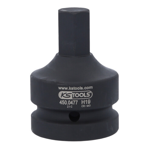 KS Tools 1" krachtdop bit zeskant, kort
