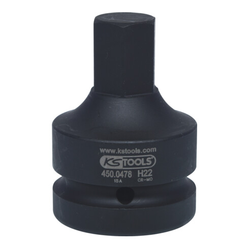 KS Tools 1" krachtdop bit zeskant, kort