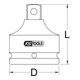 KS Tools 1" krachtdop bit, kort, 27 mm