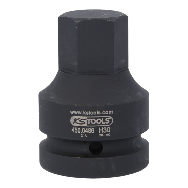 KS Tools 1" krachtdop bit, kort, 30 mm