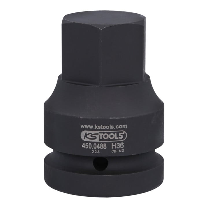 KS Tools 1" krachtdop bit, kort, 36 mm