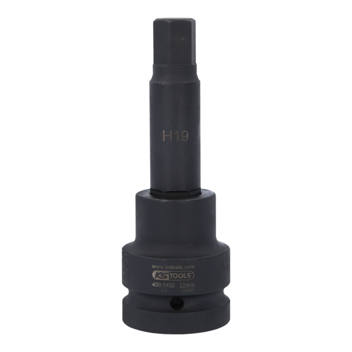 KS Tools 1" krachtdop bit, lang, 19mm