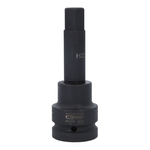 KS Tools 1" krachtdop bit zeskant, lang