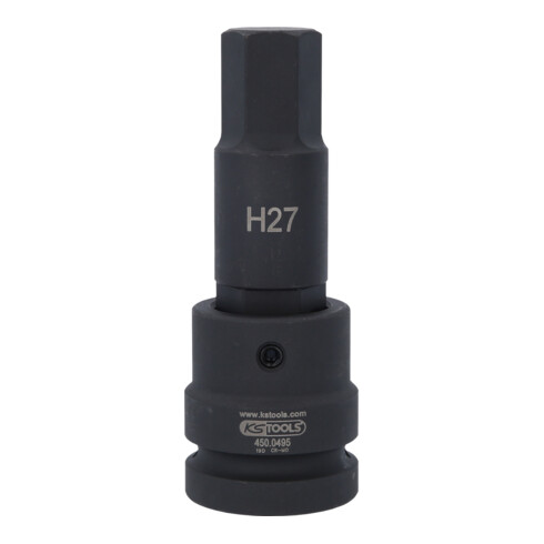 KS Tools 1" krachtdop bit zeskant, lang