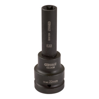 KS Tools 1" Kraft-Bit-Stecknuss E-TX, lang, E22