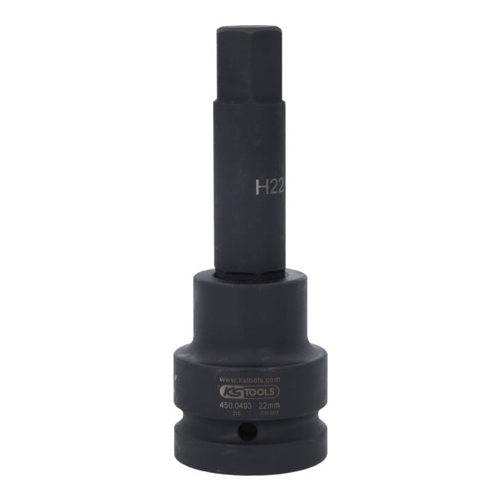 KS Tools 1" Kraft-Bit-Stecknuss Innensechskant, lang, 22mm