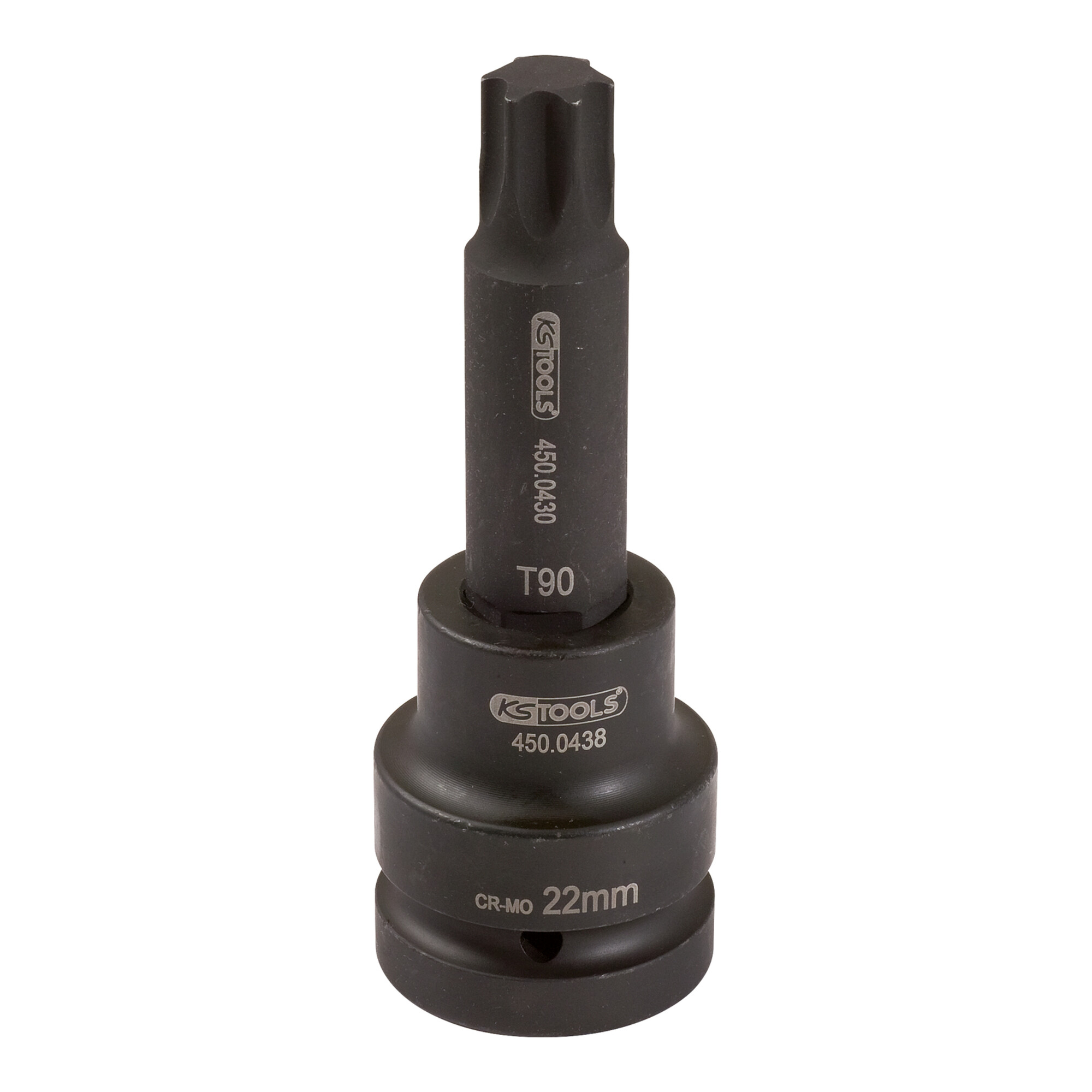 KS Tools 1" Kraft-Bit-Stecknuss TX, lang, T90