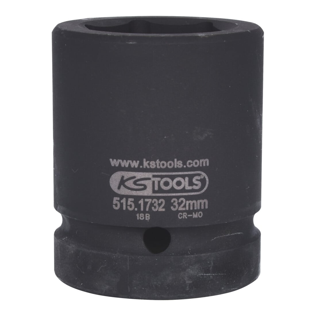 KS Tools 1" Sechskant-Kraft-Stecknuss, kurz, 32mm