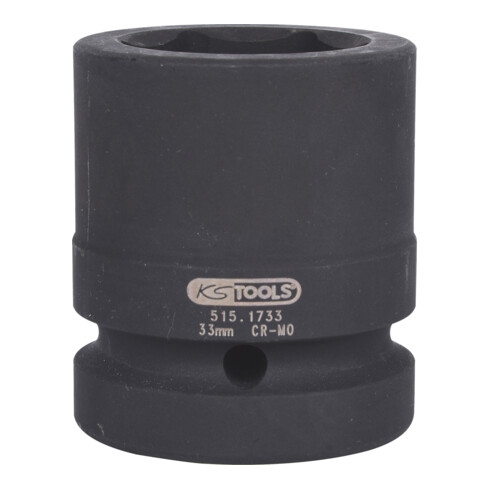 KS Tools 1" Sechskant-Kraft-Stecknuss, kurz, 33mm