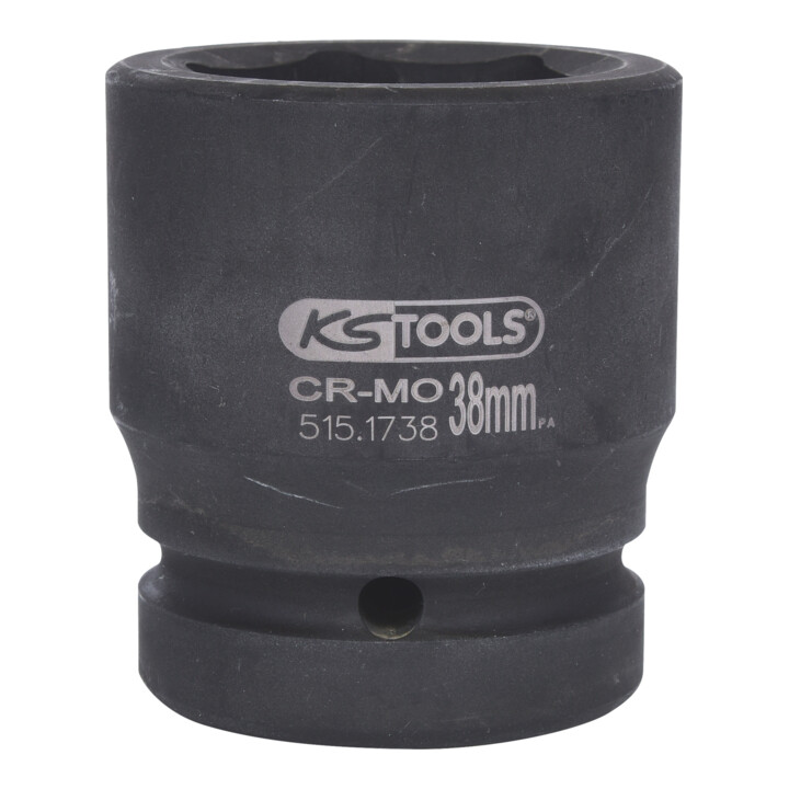 KS Tools 1" Sechskant-Kraft-Stecknuss, kurz, 38mm