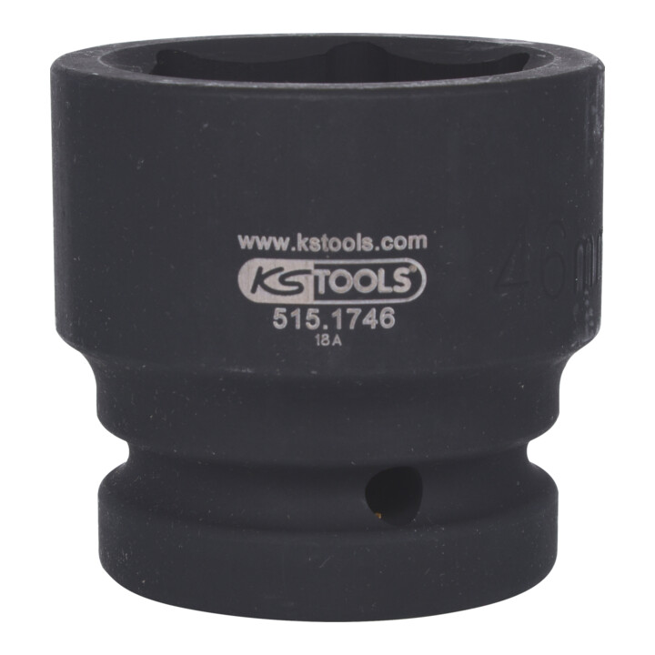 KS Tools 1" Sechskant-Kraft-Stecknuss, kurz, 46mm