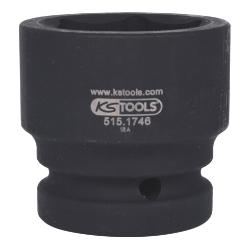 KS Tools 1" Sechskant-Kraft-Stecknuss, kurz, 46mm