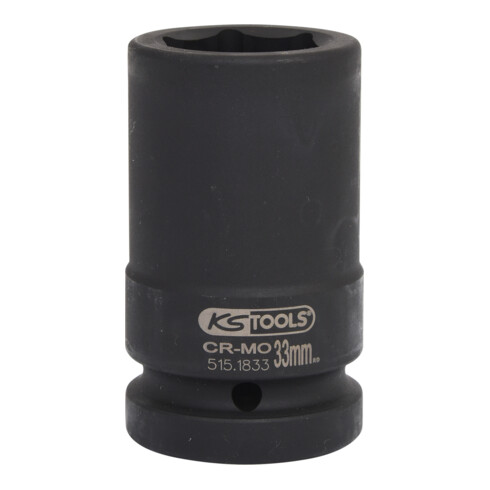 KS Tools 1" Sechskant-Kraft-Stecknuss, lang, 33mm