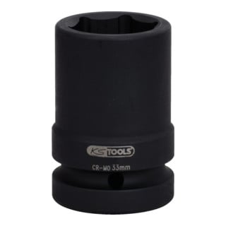 KS Tools 1" Sechskant-Kraft-Stecknuss, mittel lang, 34mm