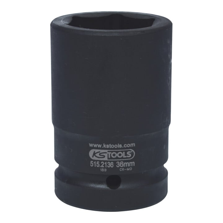 KS Tools 1" Sechskant-Kraft-Stecknuss, mittel lang, 36mm