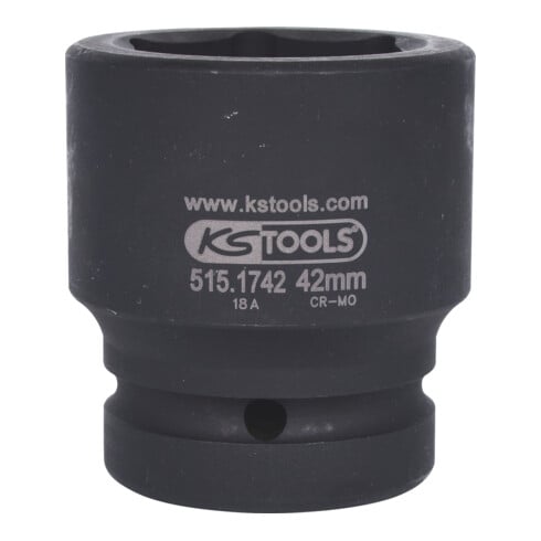 KS Tools 1" zeskant dopsleutel, kort, 42mm