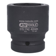 KS Tools 1" zeskant dopsleutel, kort, 42mm-4