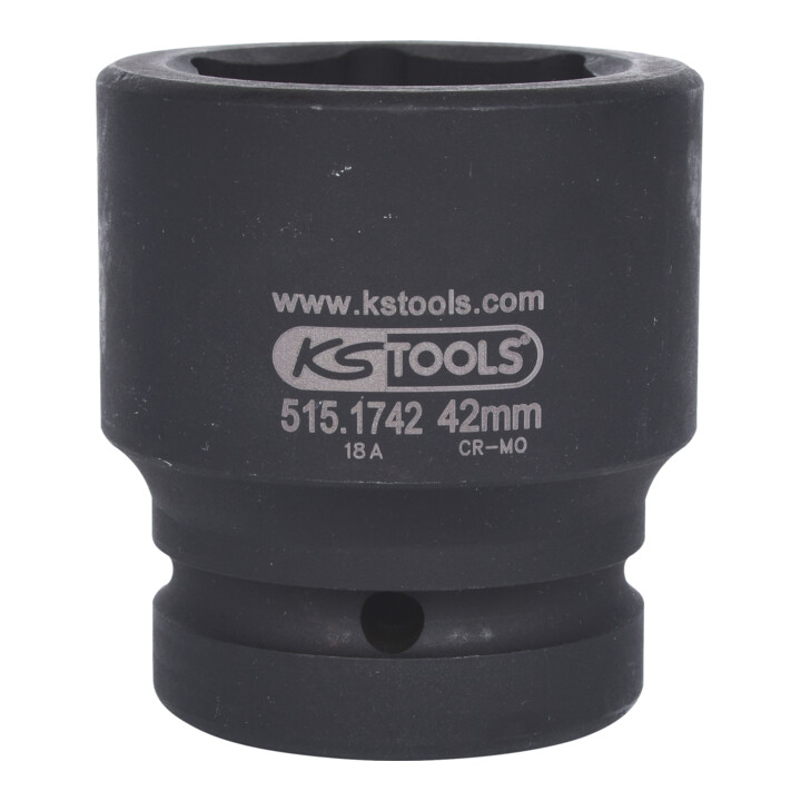 KS Tools 1" zeskant dopsleutel, kort, 42mm